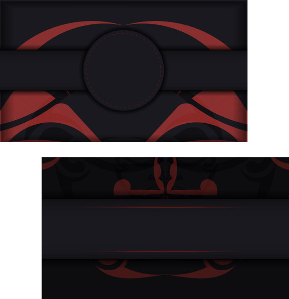 为印刷设计名片的黑色模板图片下载