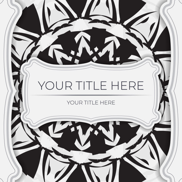 豪华的明信片模板与白色的颜色图片下载