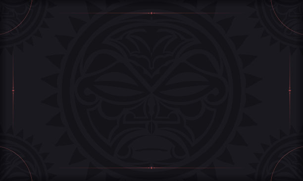 黑色旗帜模板与希腊装饰和图片下载