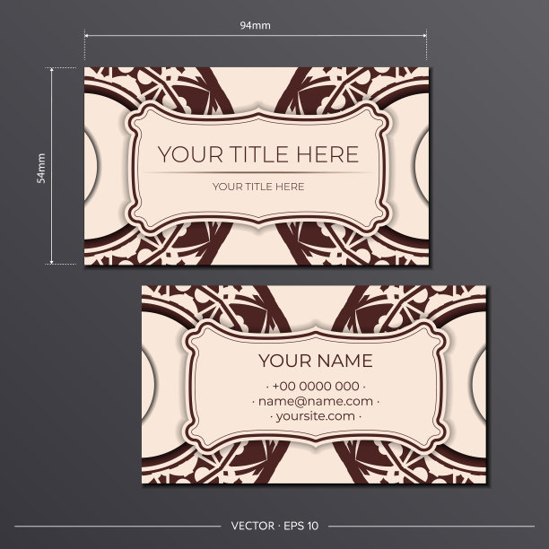 模板印刷设计的名片图片下载