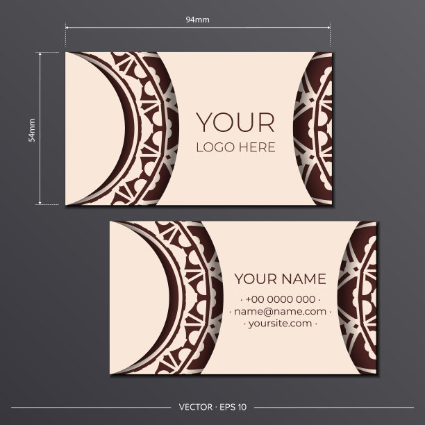 模板印刷设计的名片图片下载