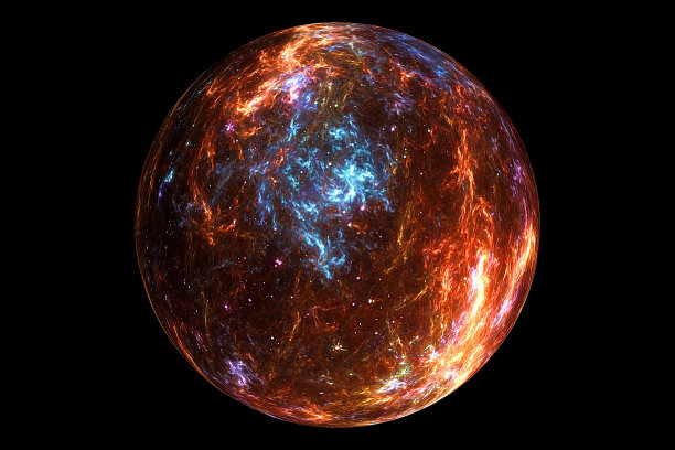 抽象的色彩模糊的行星在空间，另一个世界，一个神奇的行星在另一个星系图片下载