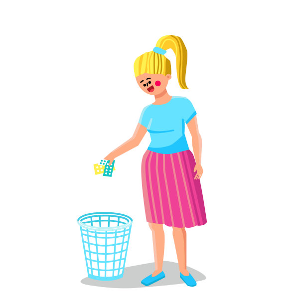 把过期的药扔进垃圾桶图片下载