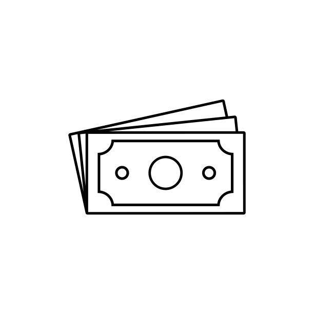 钞票线图标，钞票轮廓矢量符号，线性象形孤立在白色上。网页设计，移动应用，矢量插图。Eps10图片下载