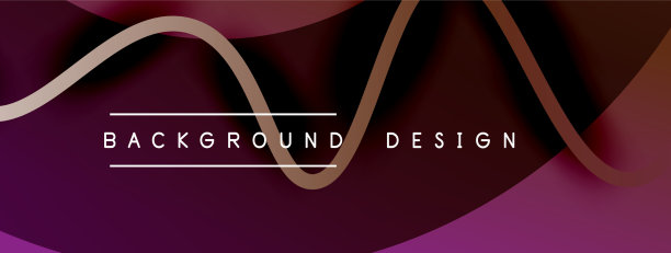 抽象梯度背景与波浪线图片下载