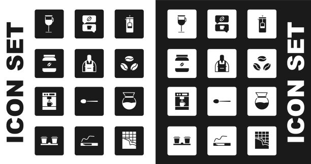 设置法压咖啡师咖啡瓶图片下载