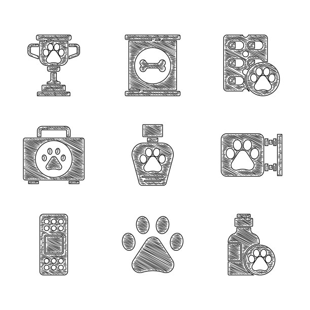 设置宠物洗头爪印兽医诊所图片下载