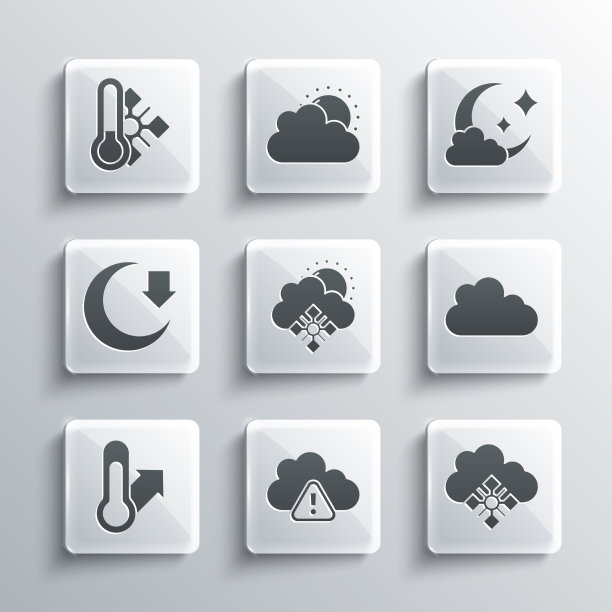 设置风暴警告云与雪和太阳图片下载