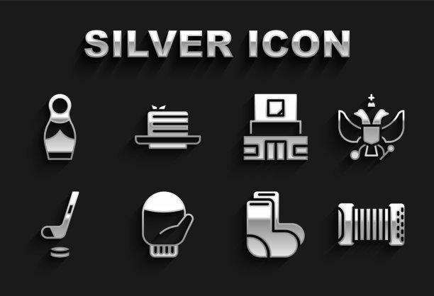 俄罗斯的圣诞连指手套国徽图片下载