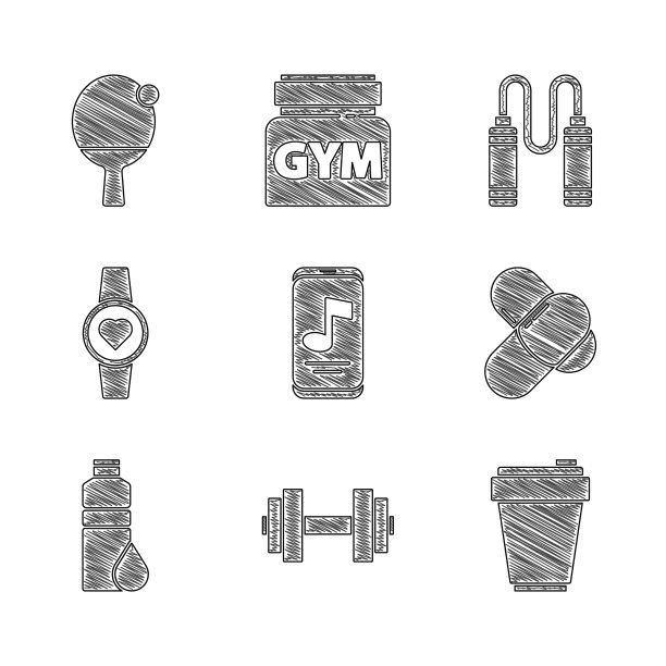 设置音乐播放器哑铃健身摇壶运动图片下载