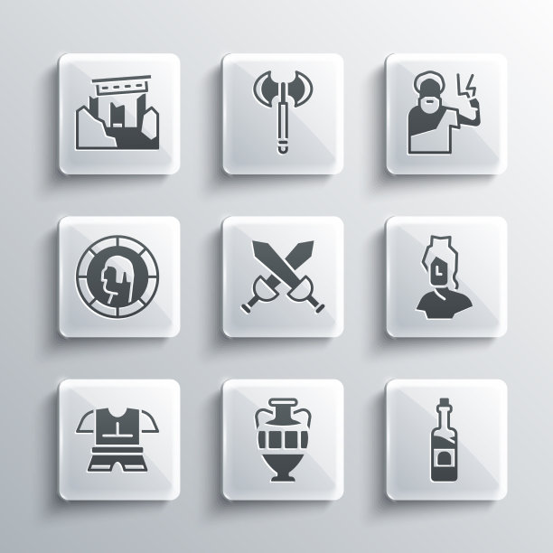 设置古双耳瓶酒半身像图片下载