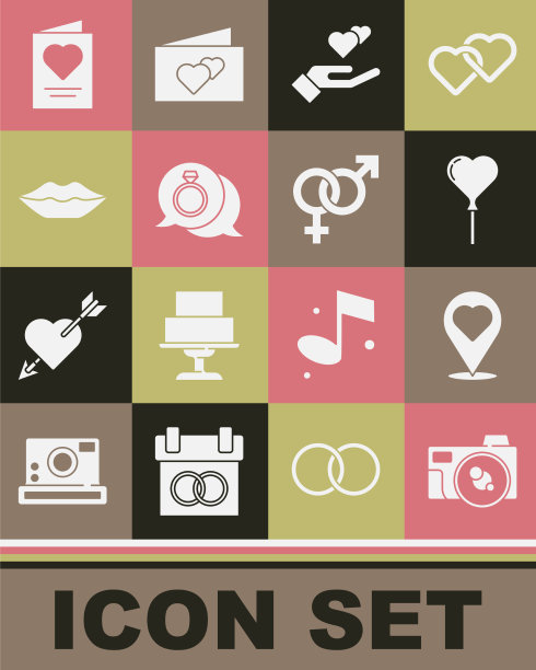 设置有心形气球的相机位置图片下载