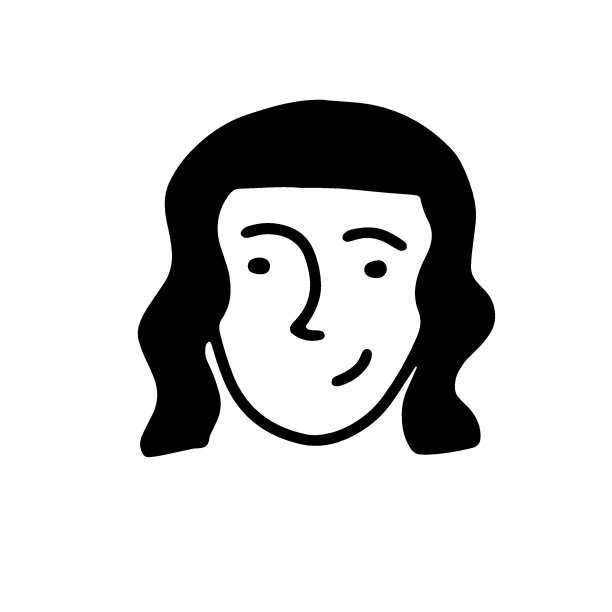 涂鸦女孩的脸孤立在白色背景上图片下载