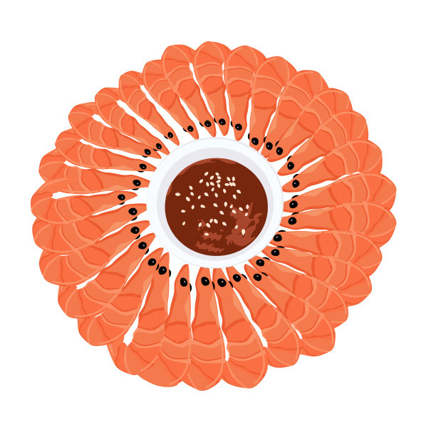 柠檬虾，芝麻酱油图片下载