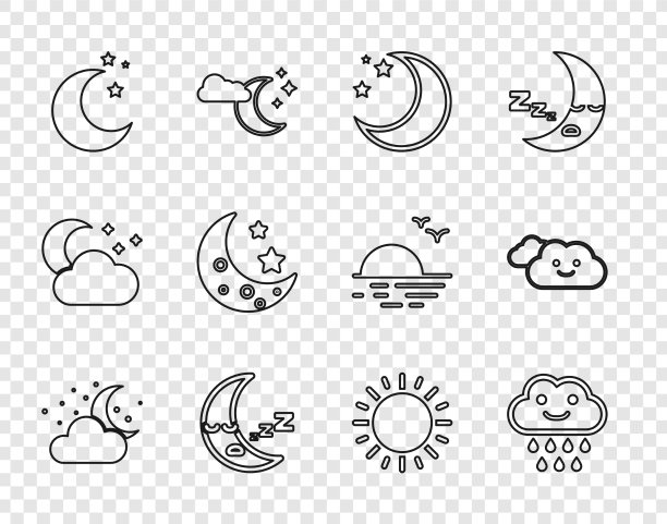 定行云伴月，星雨伴月图片下载