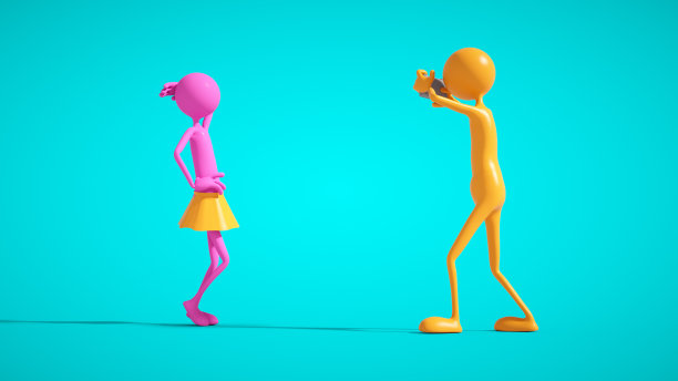 摄影师带数码相机和模型。图片下载