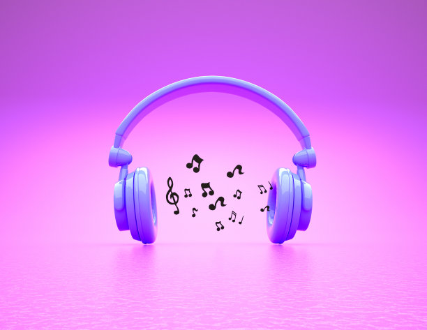 耳机和音符。图片下载