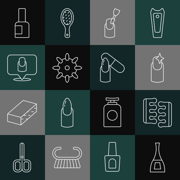 设置线瓶指甲油脚趾分离器图片下载