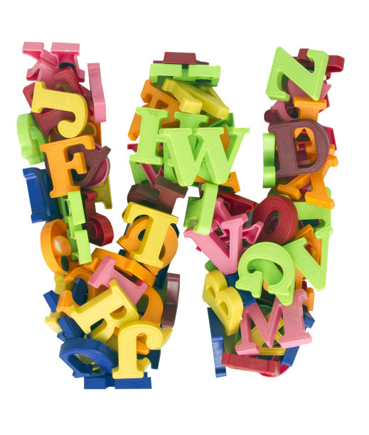 字母W与磁性字母tpy隔离在白色上图片下载