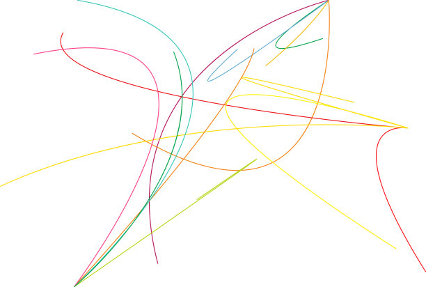 随机曲线，弯弯曲曲，纠结的线结环图片下载