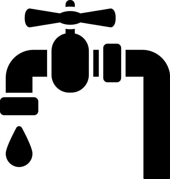 带有阀门图标的扁平设计管道图片下载