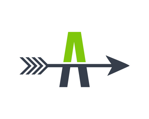 金融标志与字母向上的箭头概念图片下载