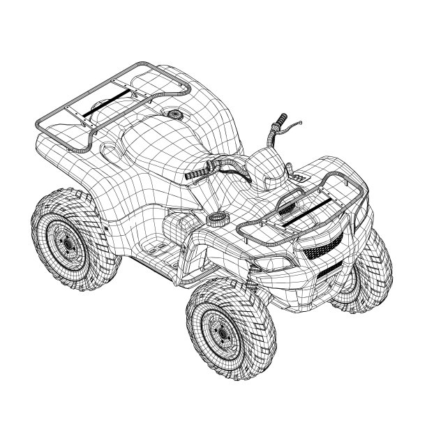 线框详细的亚视从黑色线隔离在白色背景。等距视图。3 d。矢量图图片下载
