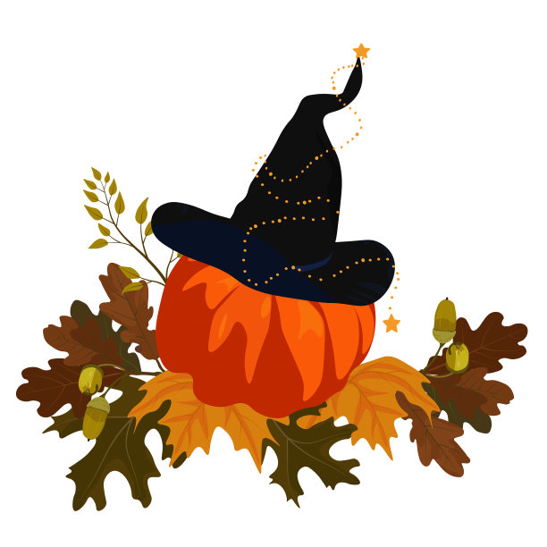 南瓜帽子为万圣节存货插图图片下载