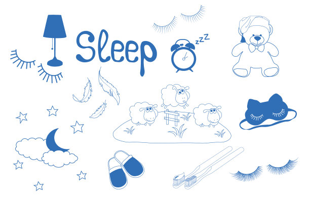 晚安，玩具涂鸦图片下载