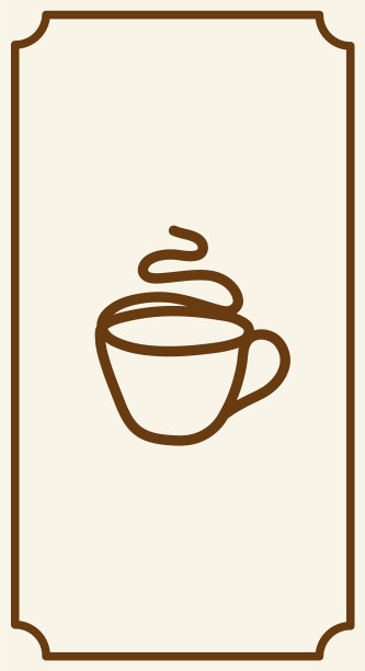 一杯咖啡作为海报宣传册的标志图片下载