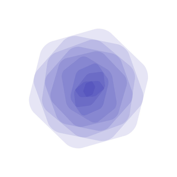 简约的蓝色玫瑰婚礼几何花图片下载