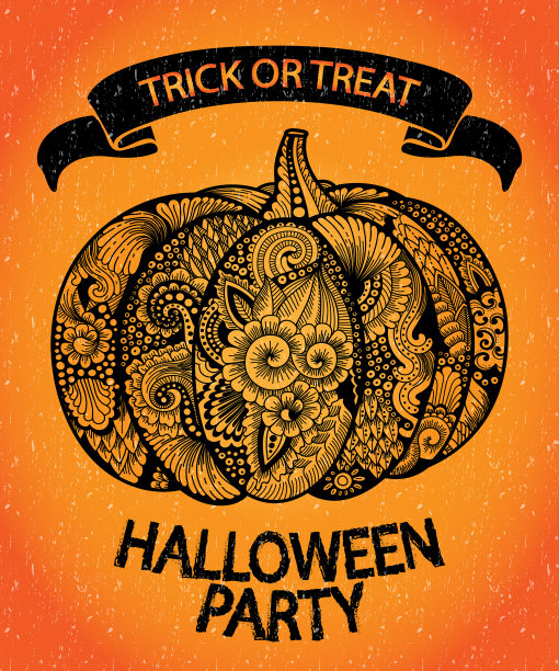 南瓜在zen-tangle素材图片