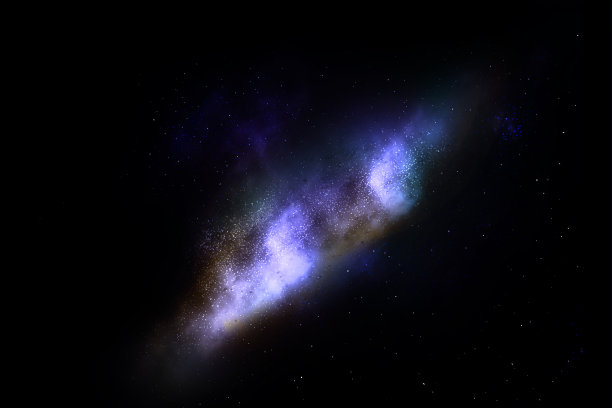 银河天空夜星蓝色背景-宇宙充满了星星，星云和星系图片下载