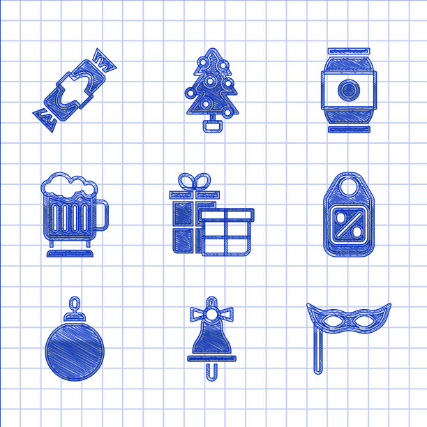 礼盒套装快乐圣诞响铃图片下载