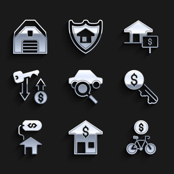 设有汽车共享房屋和美元自行车租赁图片下载