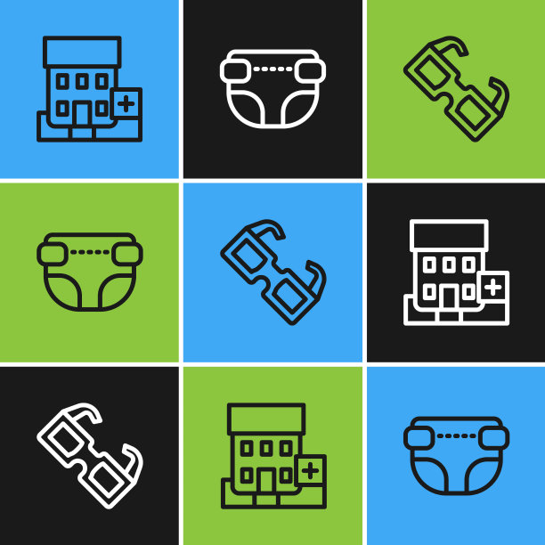 设线医疗医院大楼眼镜和图片下载