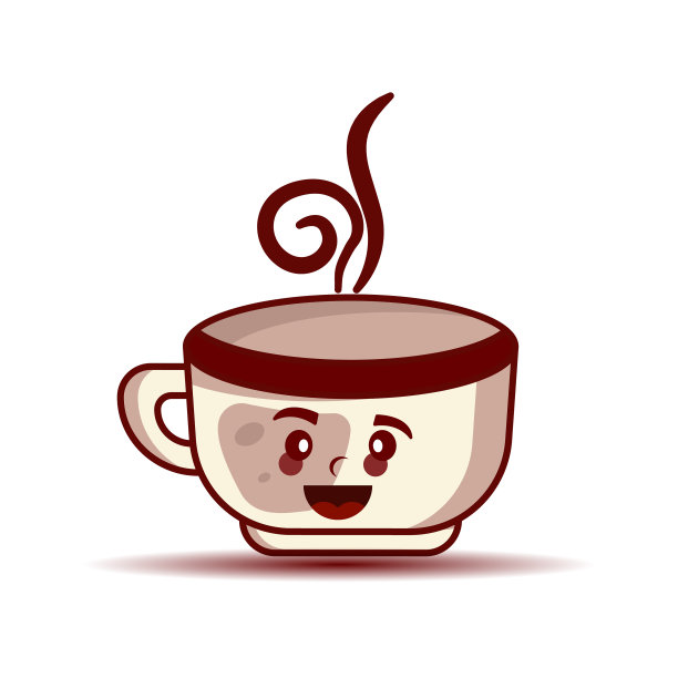 可爱的咖啡杯卡通人物图片下载