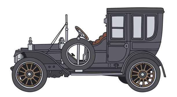 老式的深色豪华轿车图片下载
