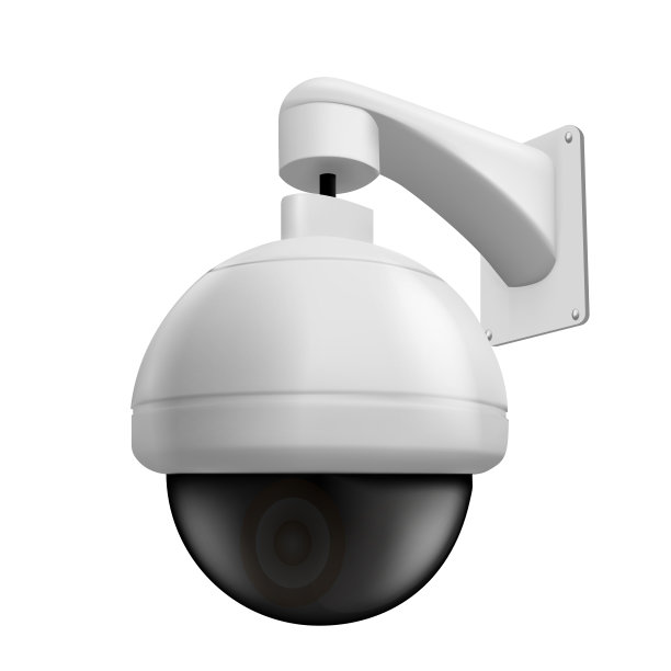 家庭安全闭路电视摄像头安全系统矢量插图图片下载