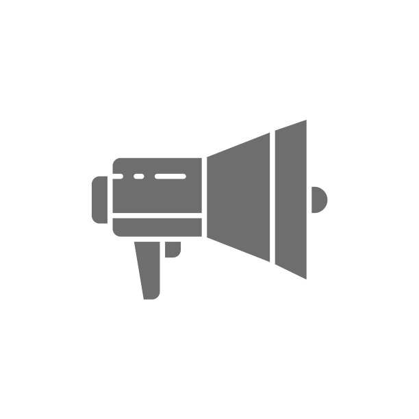 喇叭扬声器灰色隔离图标图片下载