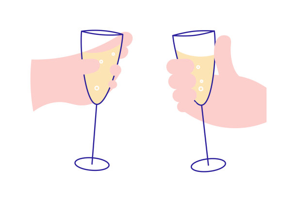 参加庆祝和聚会的人们举起了香槟酒杯图片下载