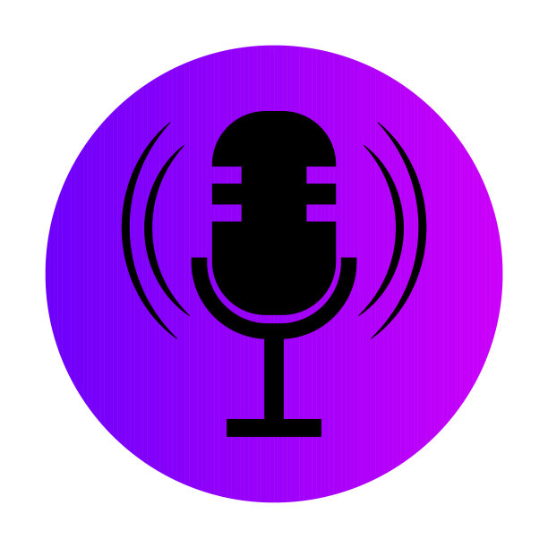 无线麦克风。播客电台标志为web背景设计。音乐图标。矢量插图。股票的形象。每股收益10。图片下载