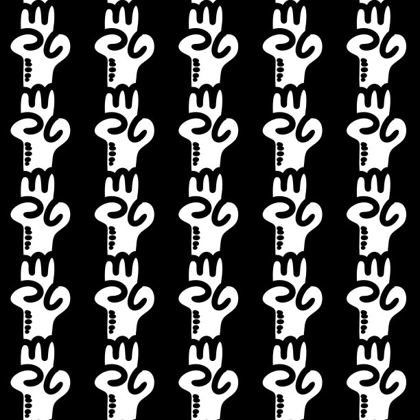 无缝手卡通图案图片下载