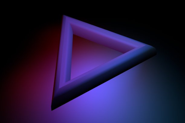 三角形形状抽象图像3d渲染图片下载