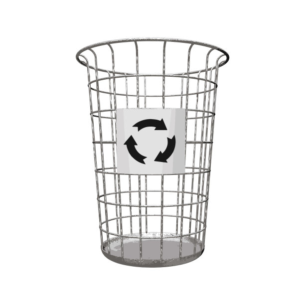 垃圾桶上有白色的垃圾桶图片下载