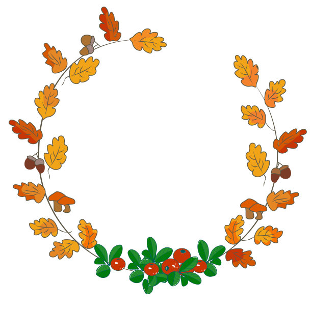 秋天的花环图片下载