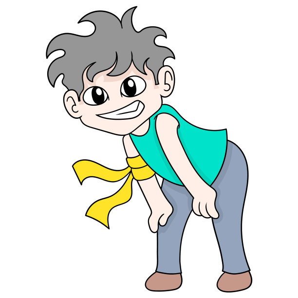 笑脸男孩摆出照片涂鸦图标图片下载