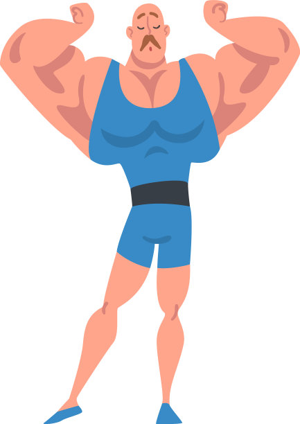 穿着紧身服装的大胡子强人图片下载