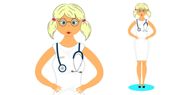 漂亮的年轻女医生带着听诊器图片下载