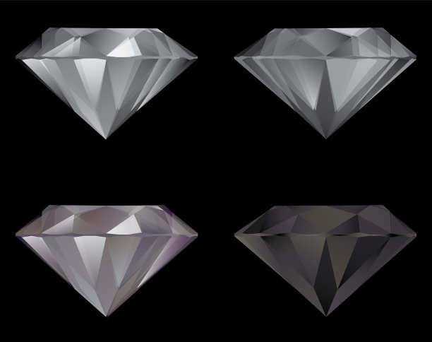 灿烂的钻石游戏孤立在黑色上图片下载